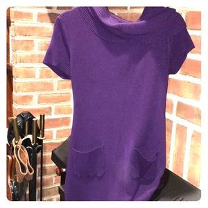 NYC&com plum sweater short sleeve